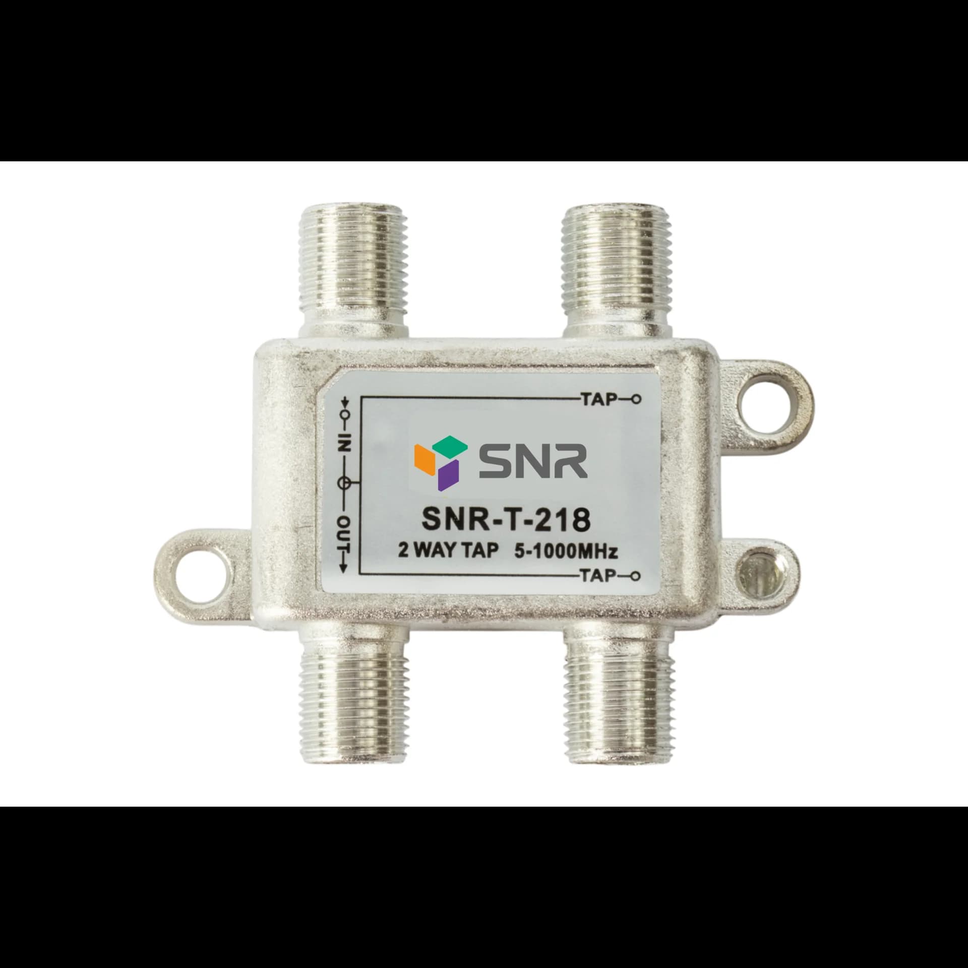 Ответвитель абонентский SNR-T-218 на 2 отвода, вносимое затухание IN-TAP 18dB.
