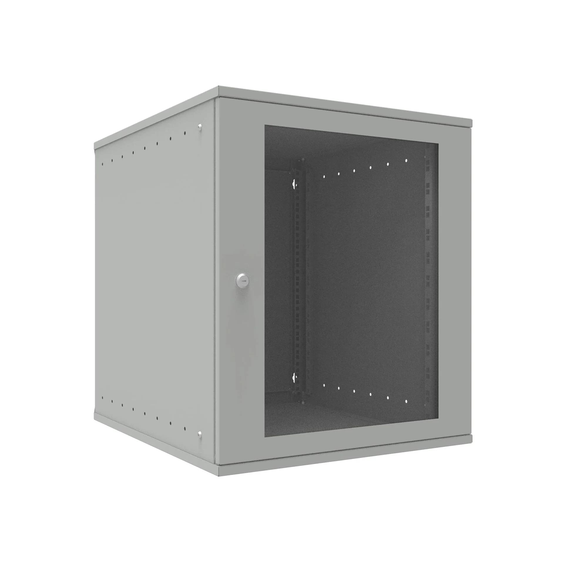 Шкаф телекоммуникационный настенный 12U, 523х600х599мм серия LITE (стеклянная дверь)