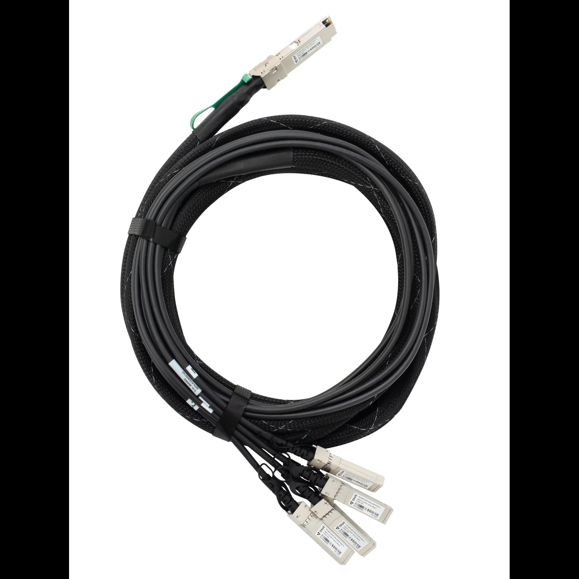 Кабельная сборка SNR Direct Attach Twinax Cable (DAC), 40Gb QSFP-40G->;4xSFP+ 10Gb, 5м, SNR-QSFP-40G-4xSFP+DAC-5