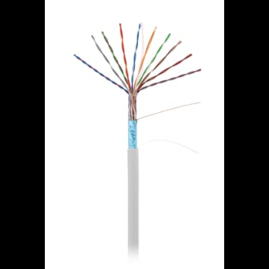 Кабель NETLAN F/UTP 10 пар, Кат.5 (Класс D), 100МГц, одножильный, BC (чистая медь), внутренний, PVC нг(B), серый, 305м