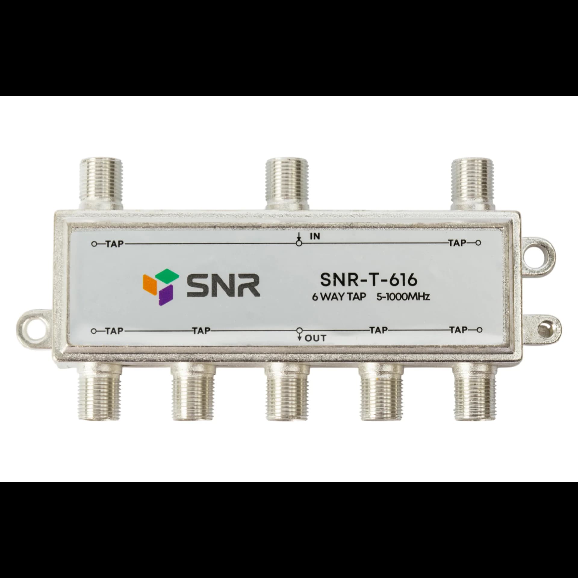 Ответвитель абонентский SNR-T-616, на 6 отводов, вносимое затухание IN-TAP 16dB.