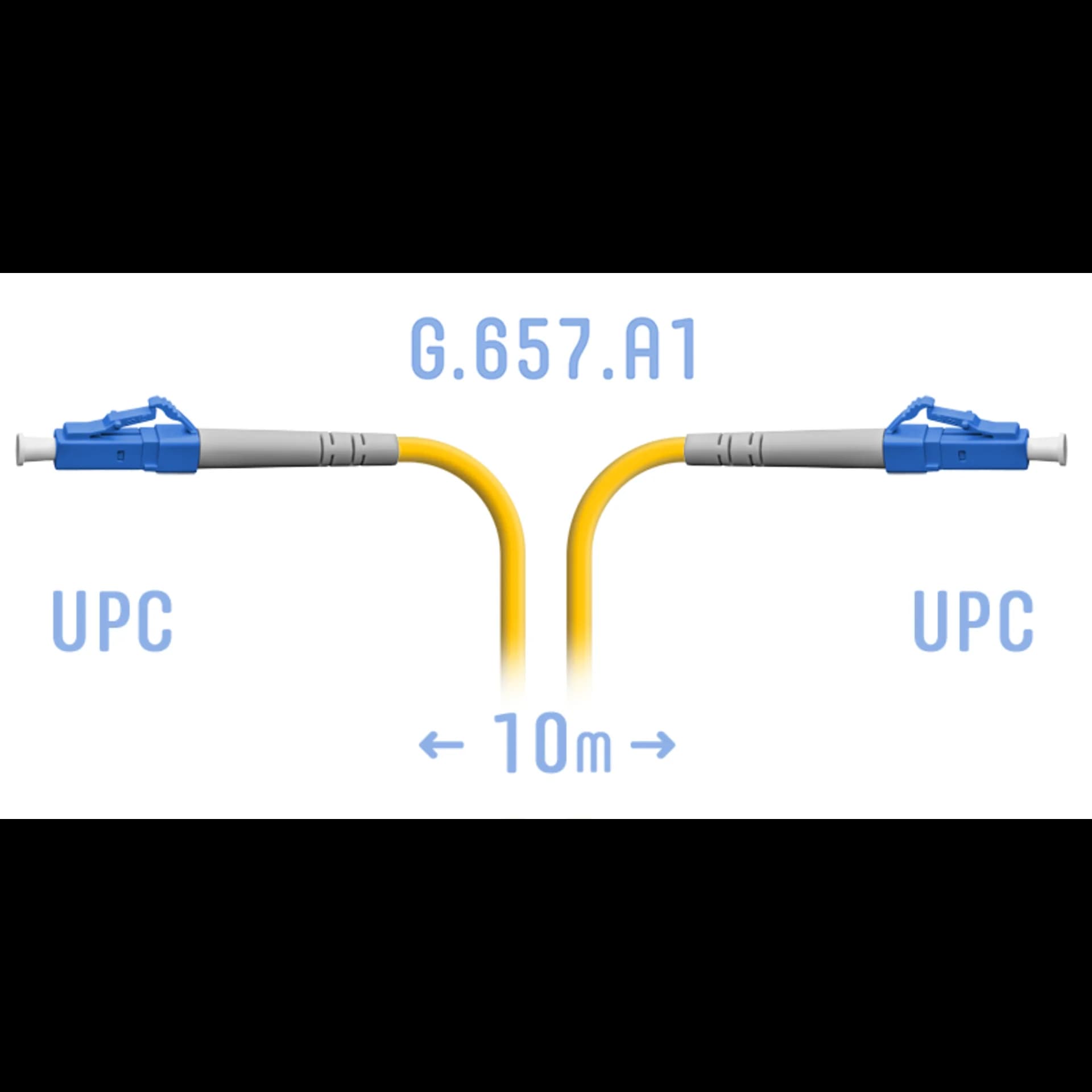 Патчкорд оптический LC/UPC SM G.657.A1 10 метров