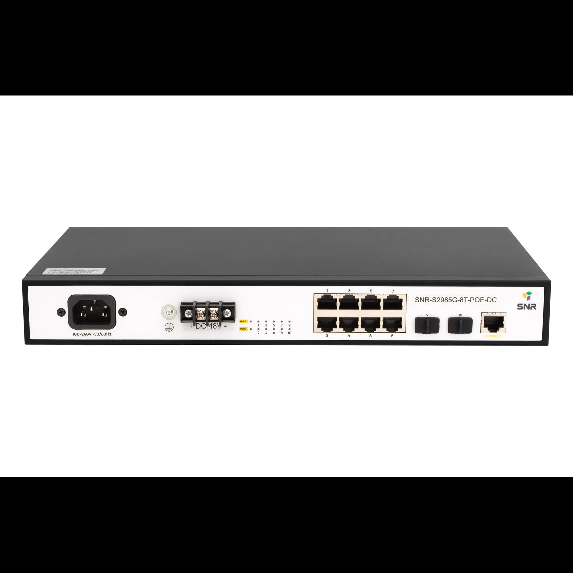 Коммутатор/ Управляемый POE коммутатор уровня 2 SNR-S2985G-8T-POE-DC