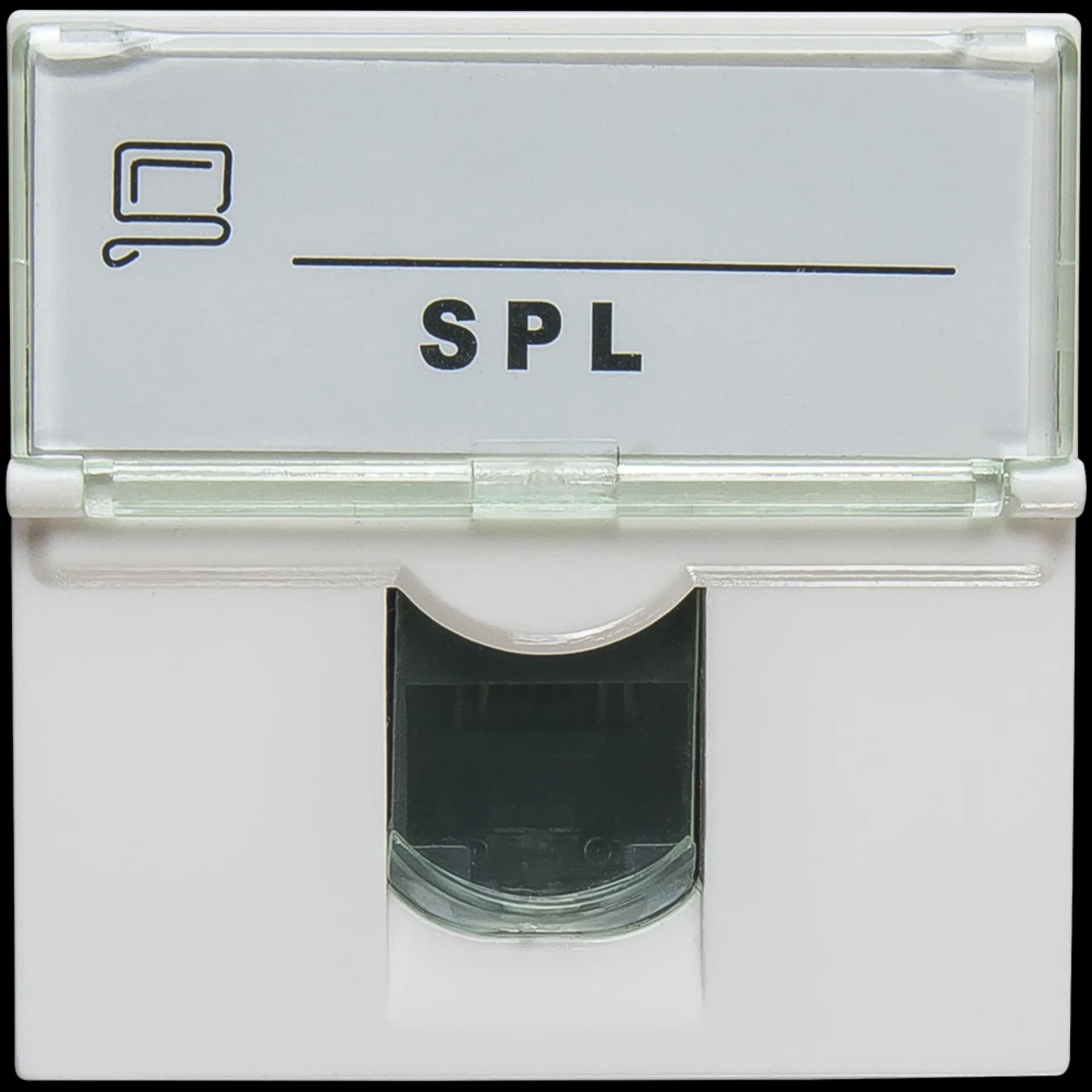 Розетка RJ 45 Mosaic категория 5е UTP 2 модуля белая (076554 - SPL - 200007)