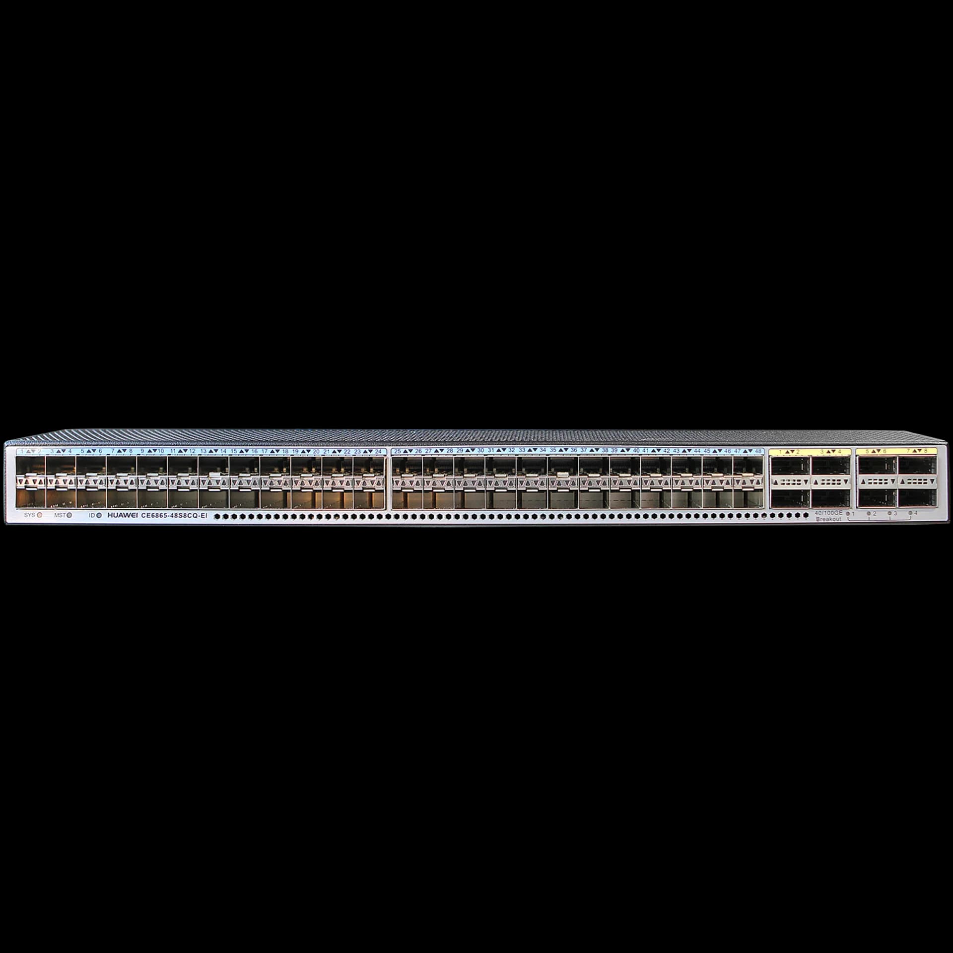 Коммутатор Huawei CE6865-48S8CQ-EI, направление охлаждения Port-side Intake (с теста)