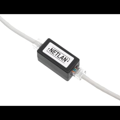 Кабельный соединитель NETLAN RJ45-RJ45 (8P8C), Кат.5e (Класс D), 100МГц, неэкранированный, черный, уп-ка 10шт.