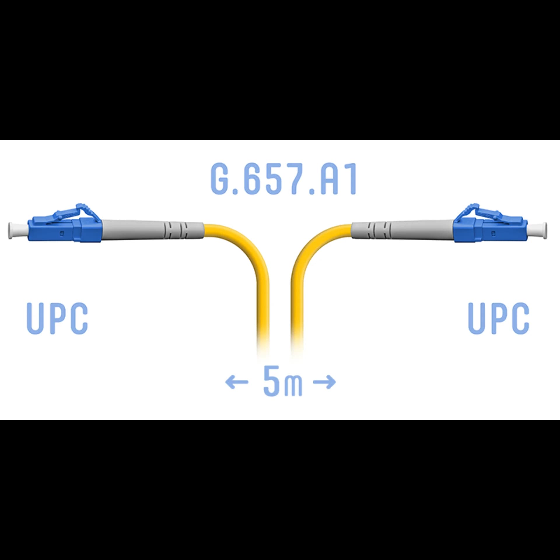 Патчкорд оптический LC/UPC SM G.657.A1 5 метров