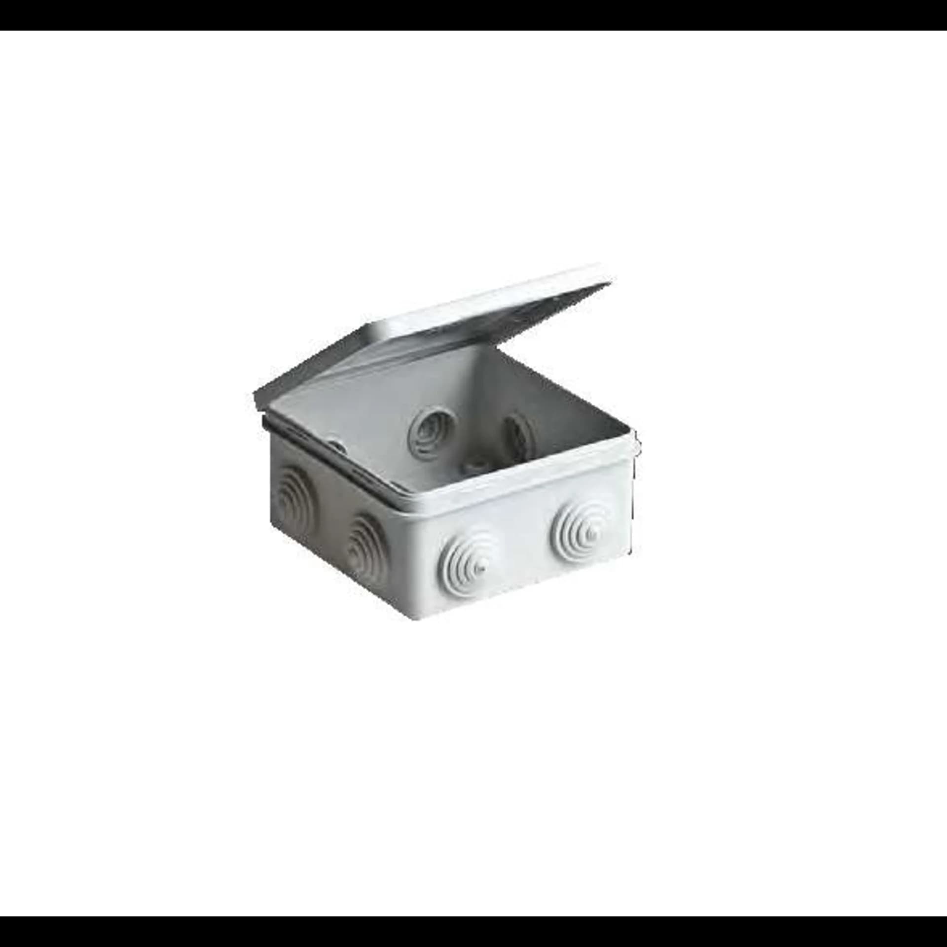 Коробка распределительная ОП 100х100х50мм 8 вводов откид. крышка IP54 сер. Ruvinil 67045