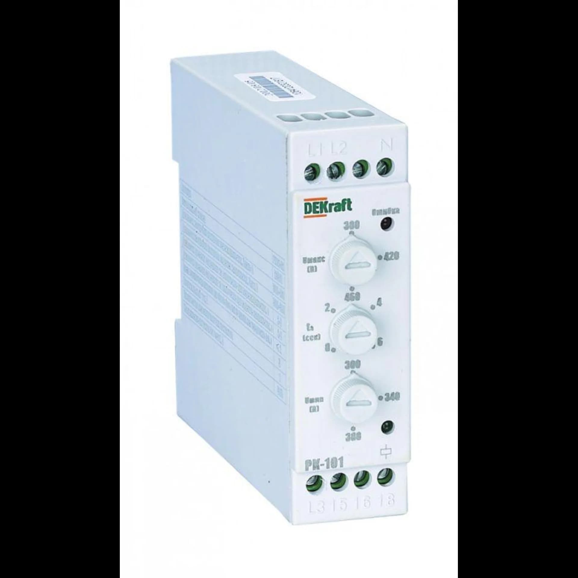 Реле контроля фаз 380В тип 02 серии РК-101 DEKraft