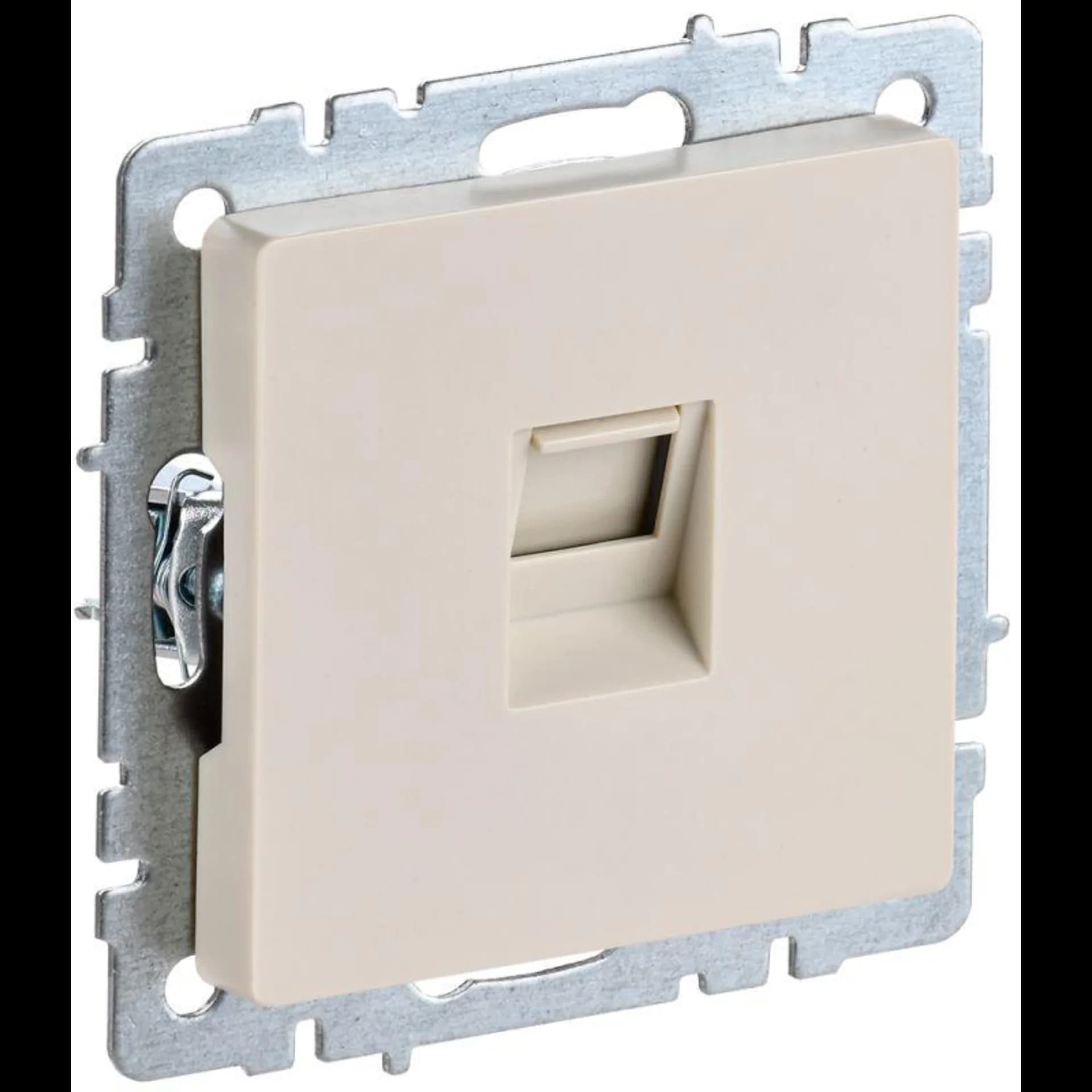 Розетка компьютерная СП RJ45 кат.5E BRITE РК10-БрКр беж. IEK BR-K10-1-K10