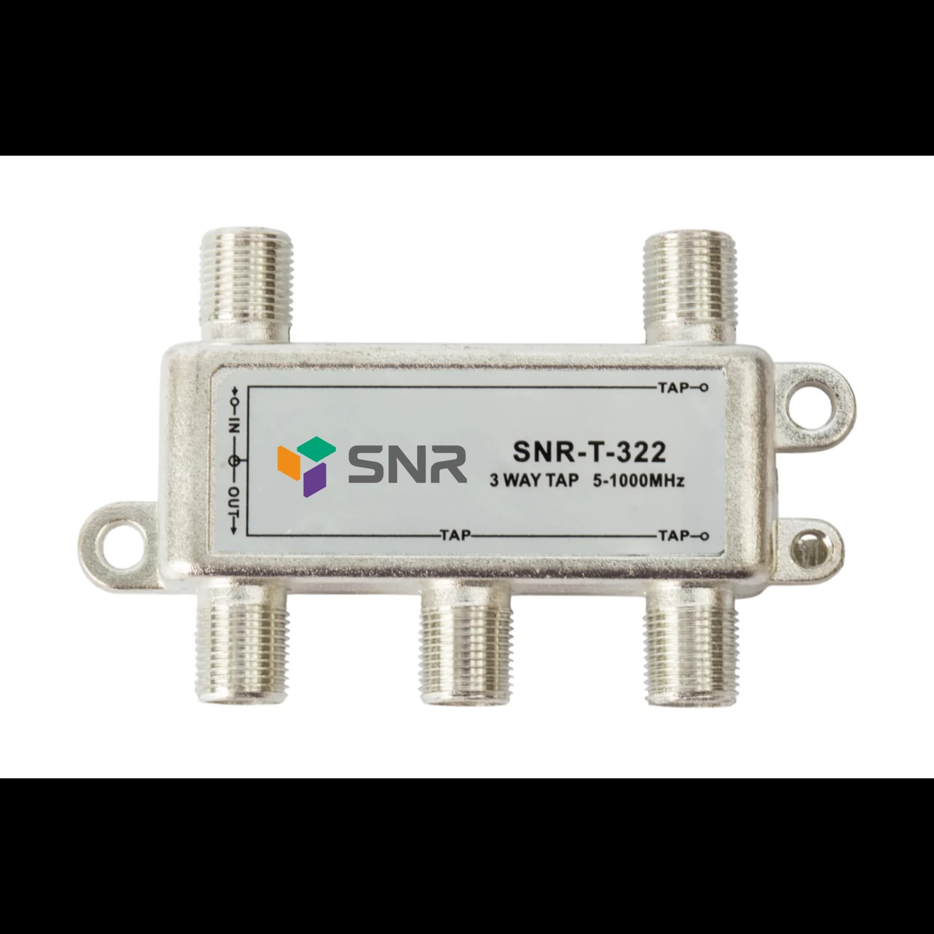 Ответвитель абонентский SNR-T-322 на 3 отвода, вносимое затухание IN-TAP 22dB.