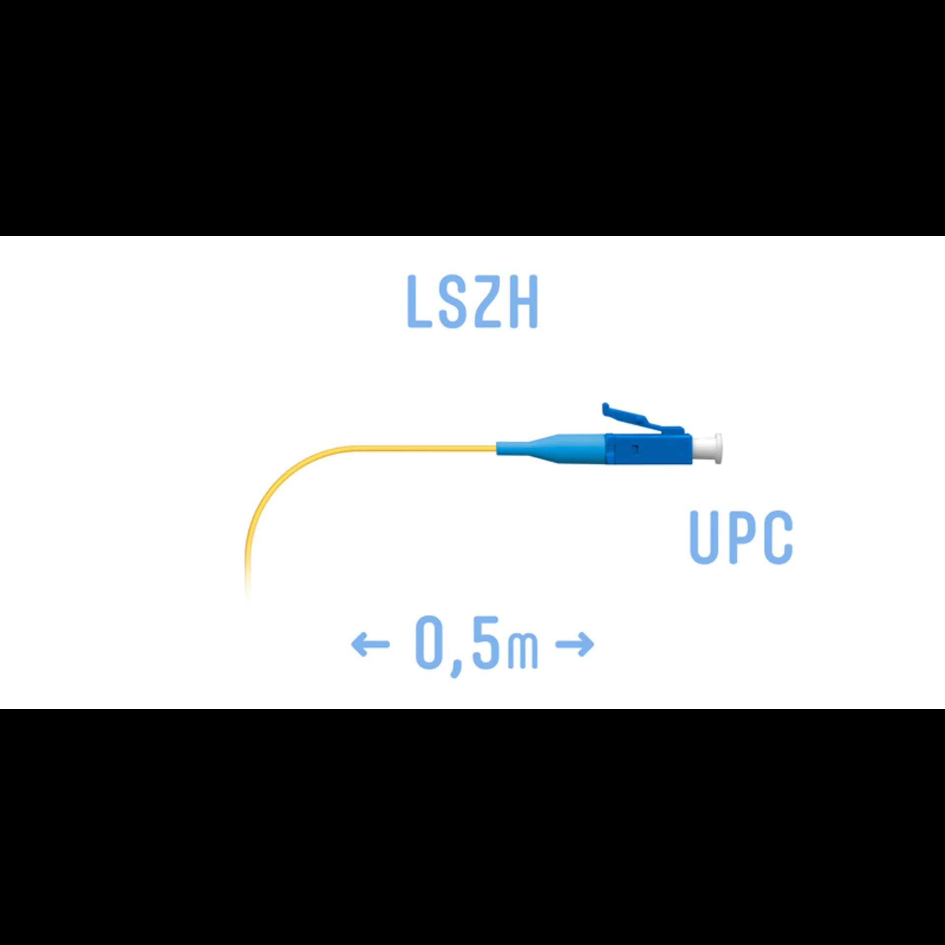 Пигтейл LC/UPC SM (0.9) 0,5 m