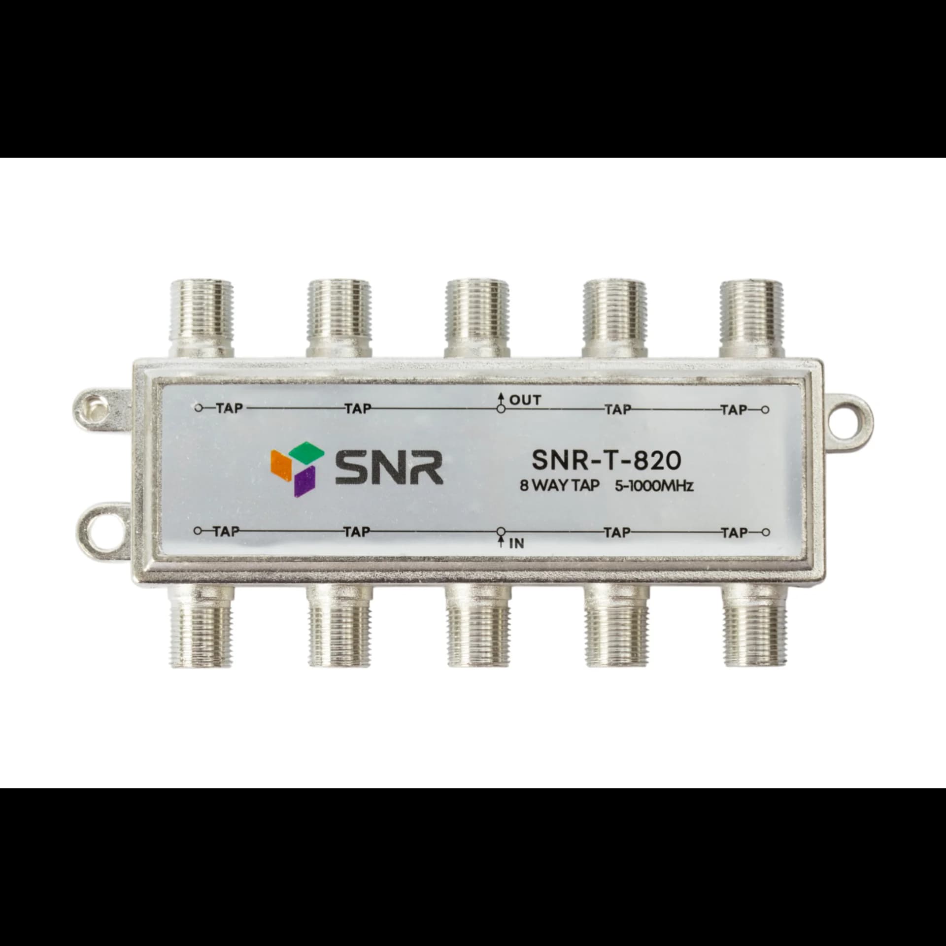 Ответвитель абонентский SNR-T-820 на 8 отводов, вносимое затухание IN-TAP 20dB.