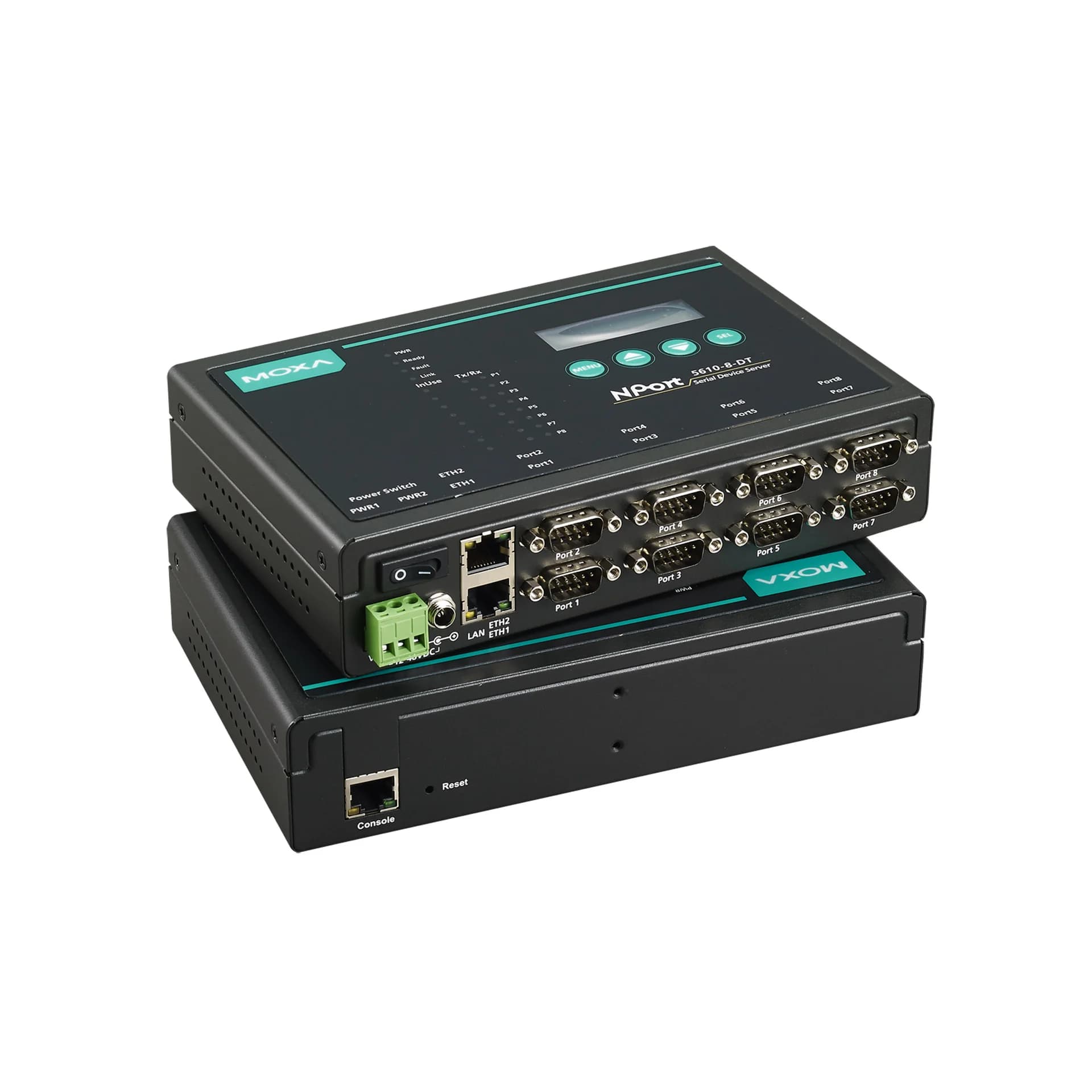 Преобразователь NPort 5610-8-DT, 8-портовый преобразователь RS-232 в Ethernet в настольном исполнении