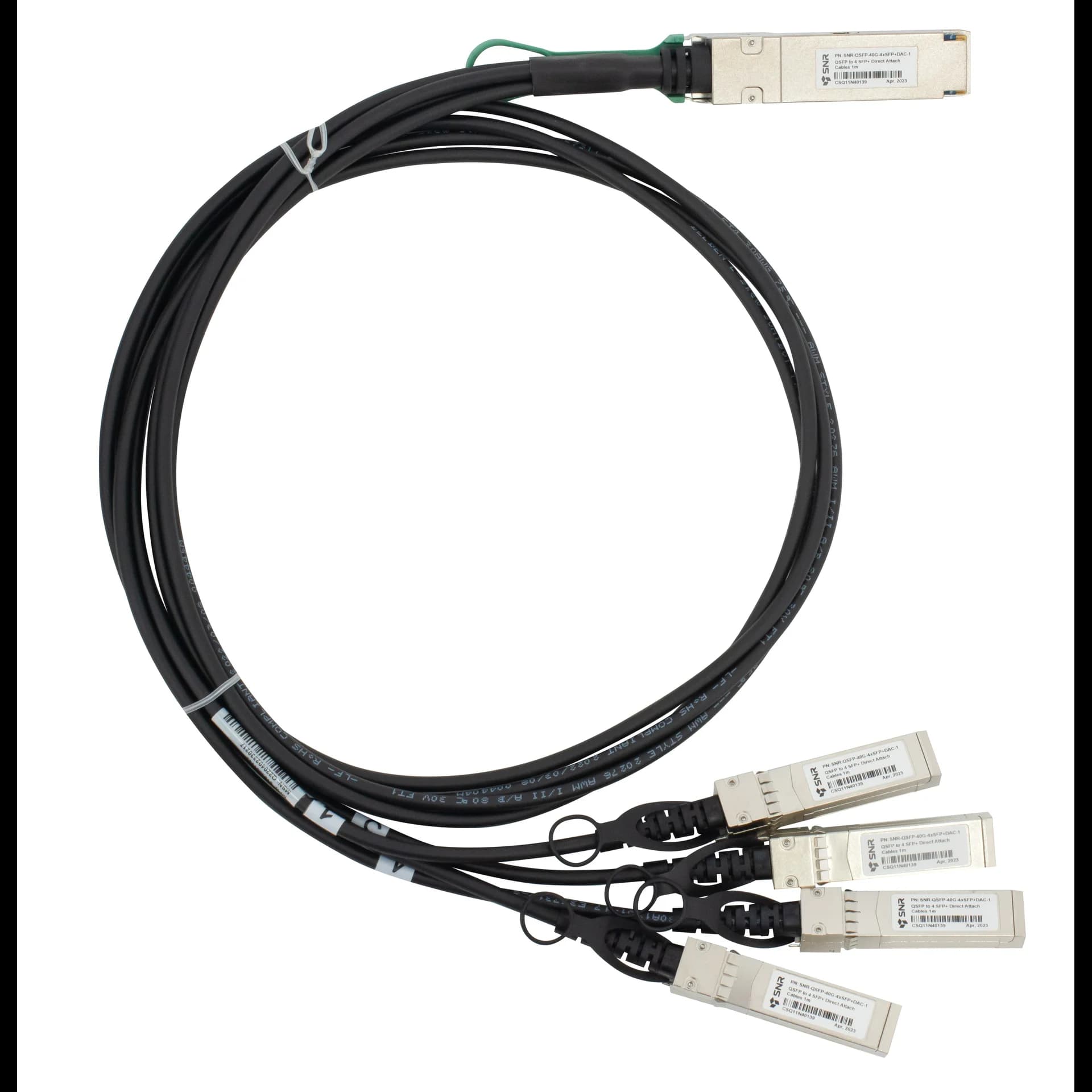 SNR SNR-QSFP-40G-4xSFP+DAC-1 Модуль 40G QSFP-40G->4xSFP+ DAC, дальность до 1м