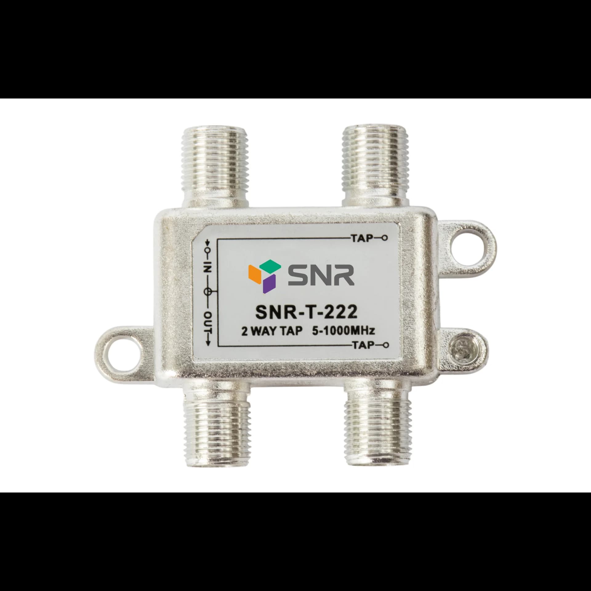 Ответвитель абонентский SNR-T-222 на 2 отвода, вносимое затухание IN-TAP 22dB.
