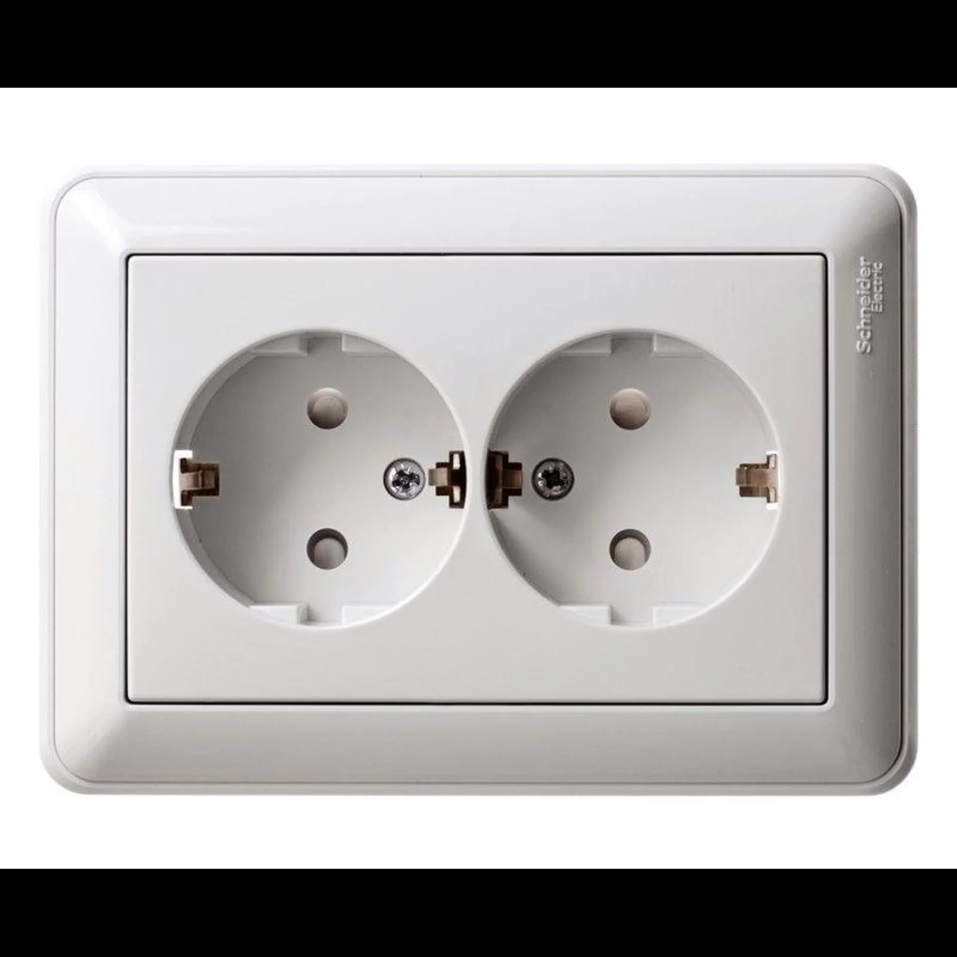 Schneider Electric W59 <RS16-255-18> Розетка двойная (2К+З, внутр., белая)