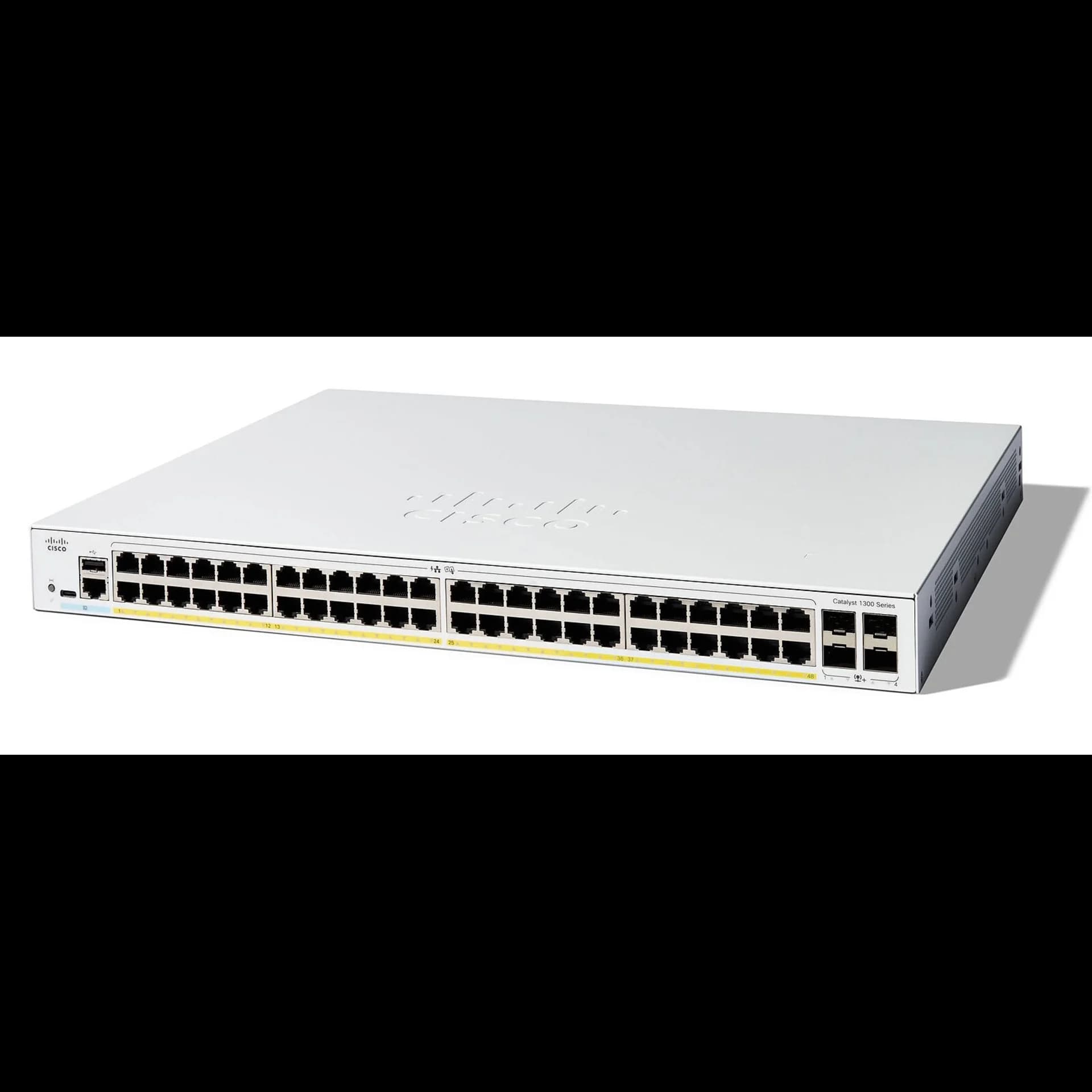 Коммутатор Cisco Catalyst C1300-48P-4X, 48×1 Гбит/с, 4×10 Гбит/с SFP+