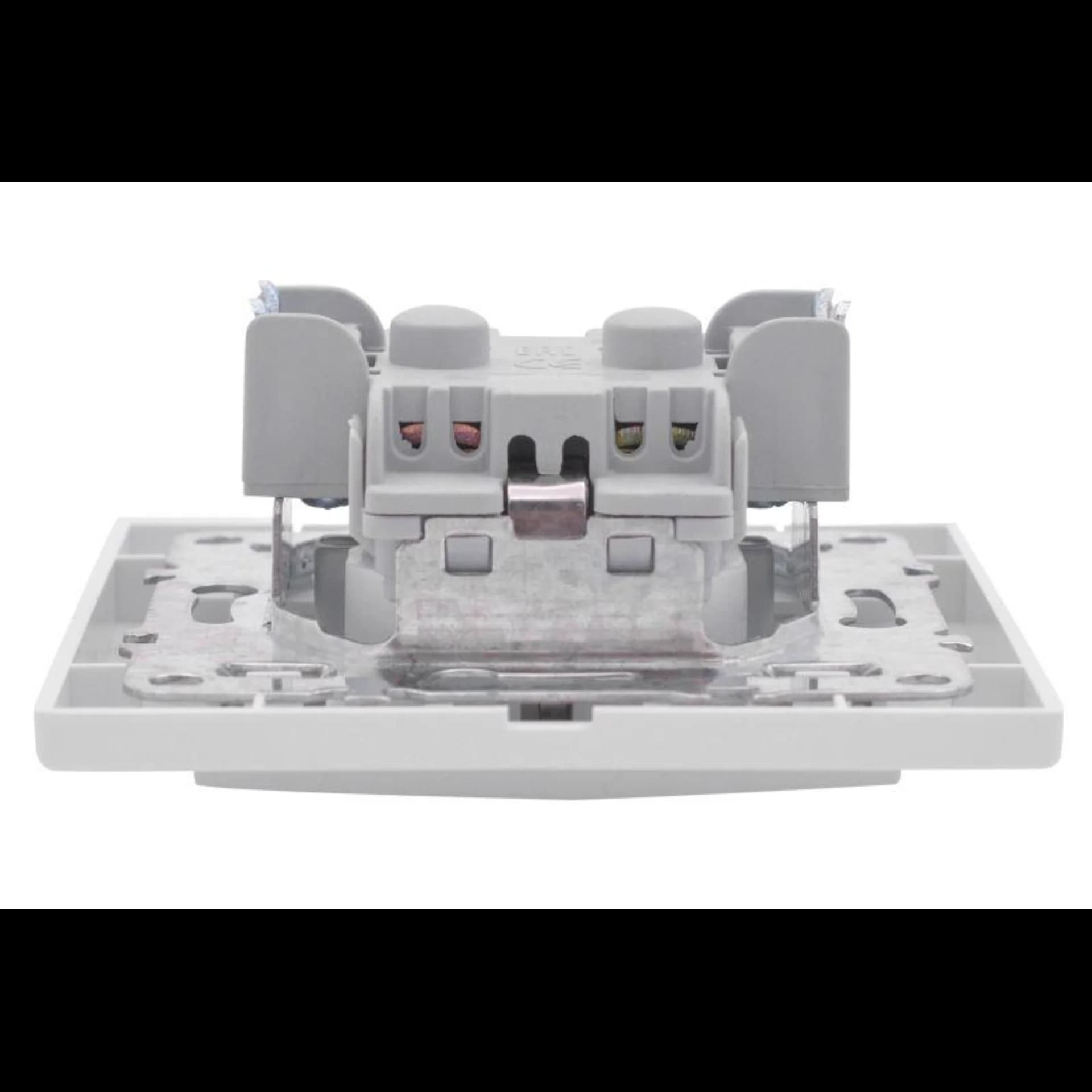 Розетка 1-м СП Минск 16А IP20 с заземл. защ. шторки бел. Basic EKF ERR16-028-100