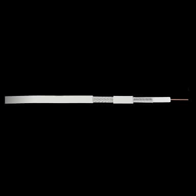 Кабель NETLAN коаксиальный, RG-6 (75 Ом), одножильный, CCS (омедненная сталь), внутренний, PVC нг(A), белый, 305м