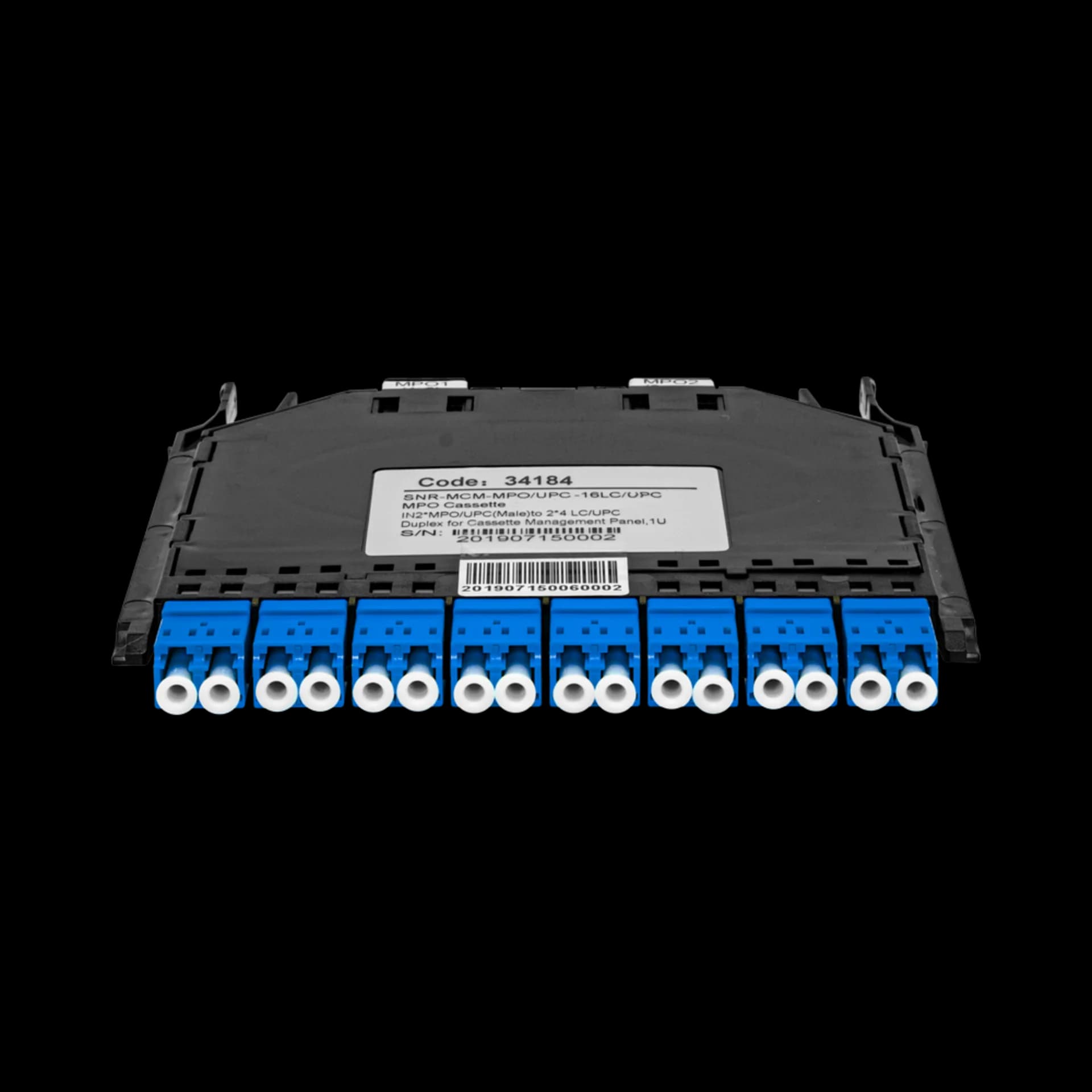 Кассета распределительная MPO/APC на 16LC/UPC портов SM для SNR-CMP-144P