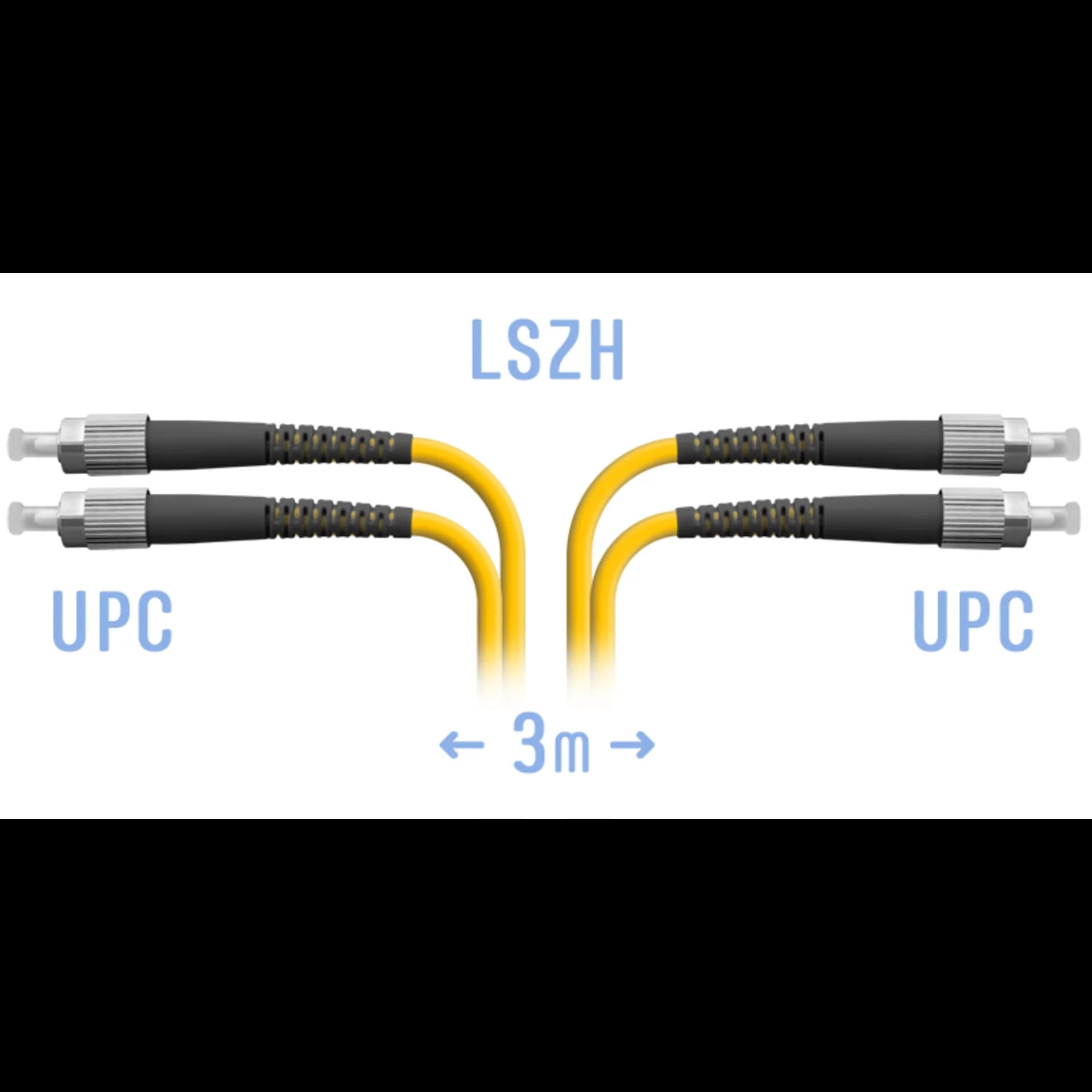 Патчкорд оптический FC/UPC SM Duplex 3 метр