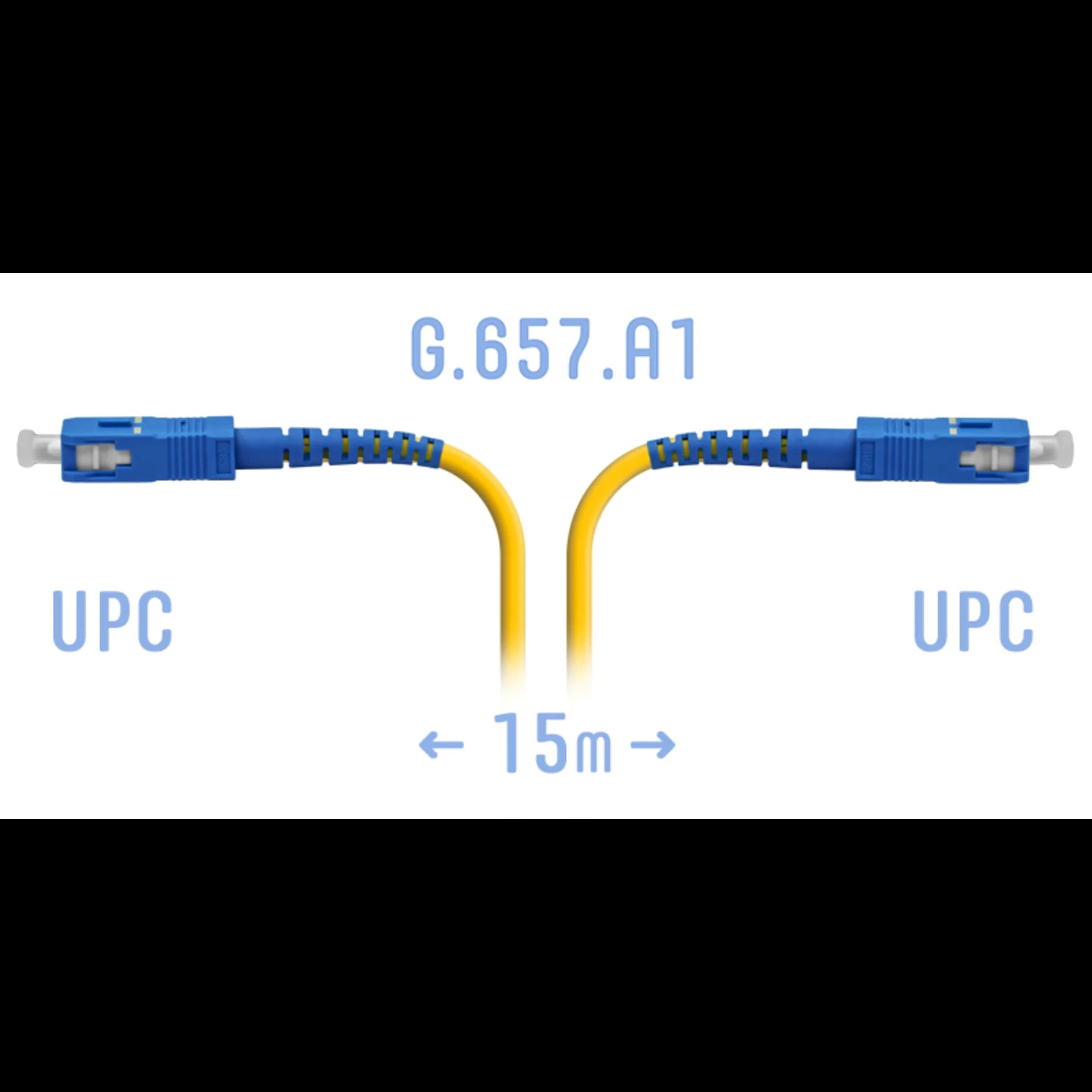 Патчкорд оптический SC/UPC SM G.657.A1 15 метров
