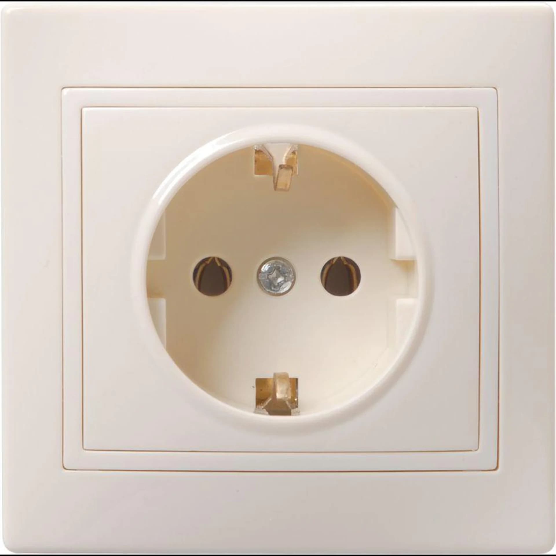 Розетка 1-м СП Кварта РС10-3-ККм 16А IP20 с заземл. без защ. шторок крем. IEK ERK14-K33-16-DM