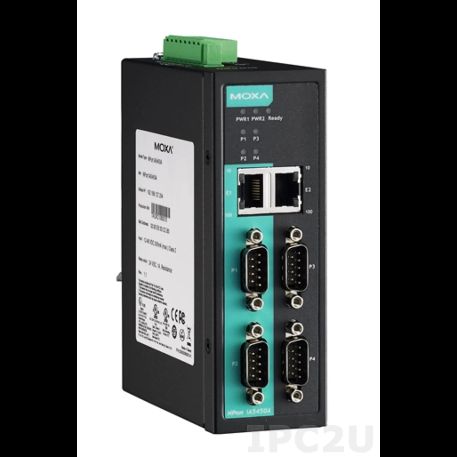 NPort IA5450A 4-портовый усовершенствованный асинхронный сервер RS-232/422/485 в Ethernet MOXA