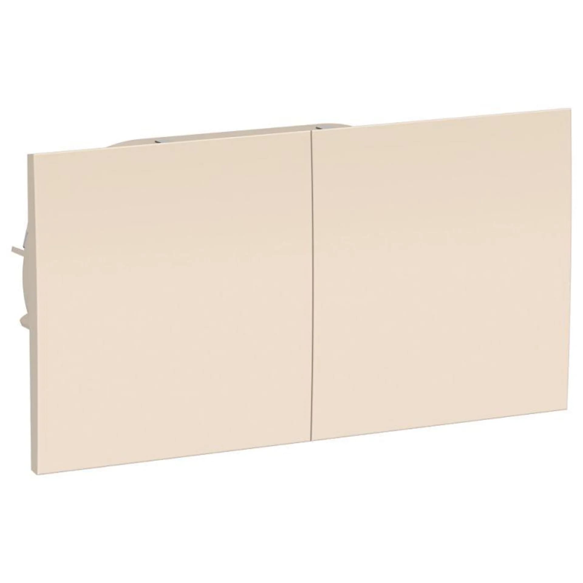 Systeme Electric AtlasDesign Беж Розетка с/з двойная, со шторками, с крышкой, 16А, в сборе