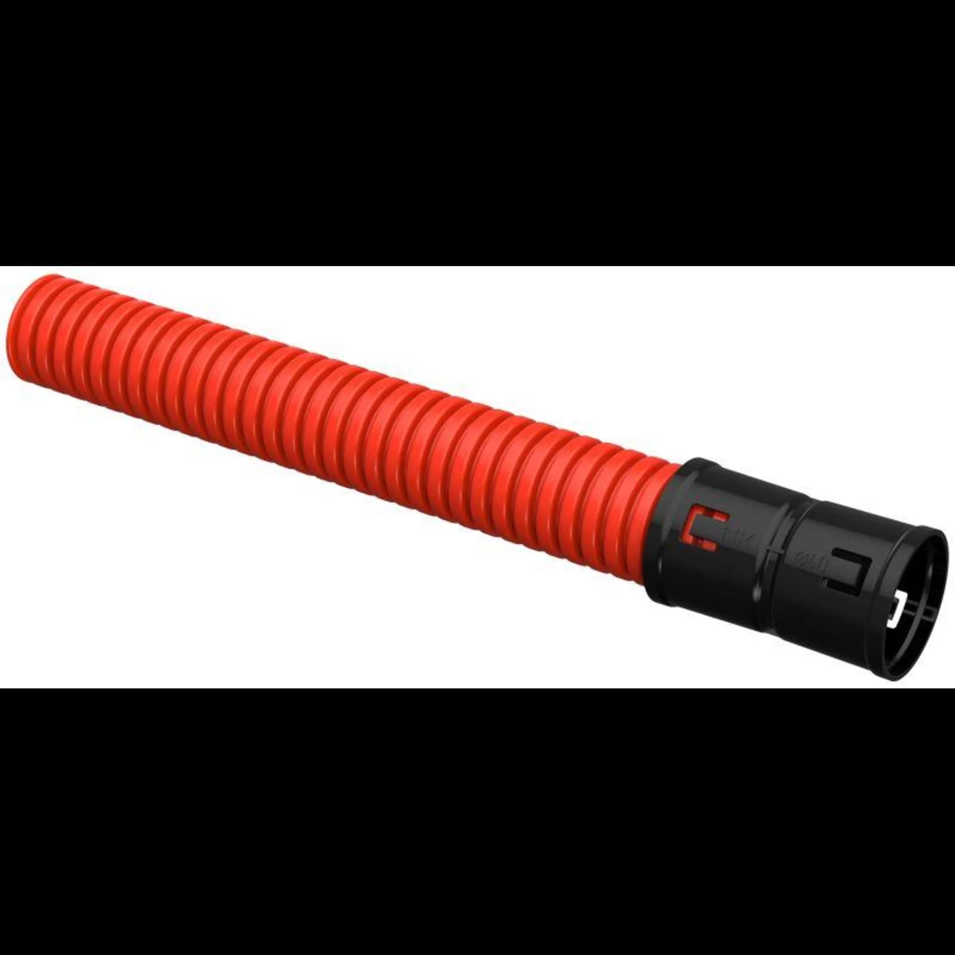 Труба гофрированная двустенная ПНД гибкая d40мм с муфтой красн. (уп.50м) IEK CTG12-040-K04-050-R