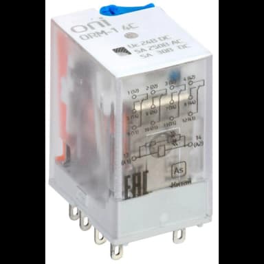 Реле интерфейсное ORM-1 4C 24В DC с LED и тест. кнопкой ONI ORM-1-4C-DC24V-L-B