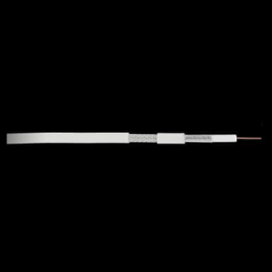 Кабель NETLAN коаксиальный, RG-6 (75 Ом), одножильный, CCS (омедненная сталь), внутренний, PVC нг(A), белый, 100м