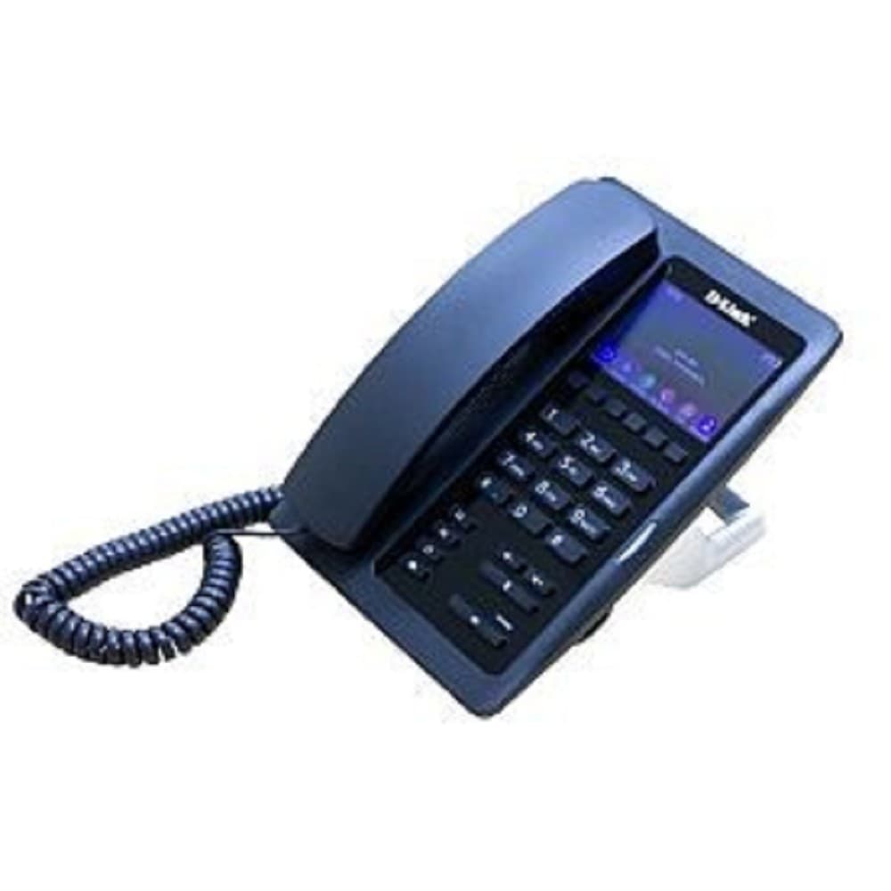 Телефон IP D-Link DPH-200SE/F1A с цветным дисплеем, 1 WAN-портом 10/100Base-TX, 1 LAN-портом 10/100Base-TX и поддержкой PoE для гостиниц