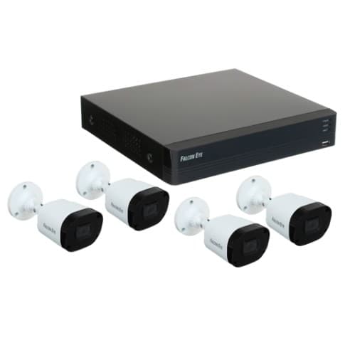 Falcon Eye FE-104MHD KIT ДАЧА SMART Комплект видеонаблюдения Гибридный регистратор с поддержкой AHD/TVI/CVI/IP/Аналог. Алгоритм сжатия H.264
