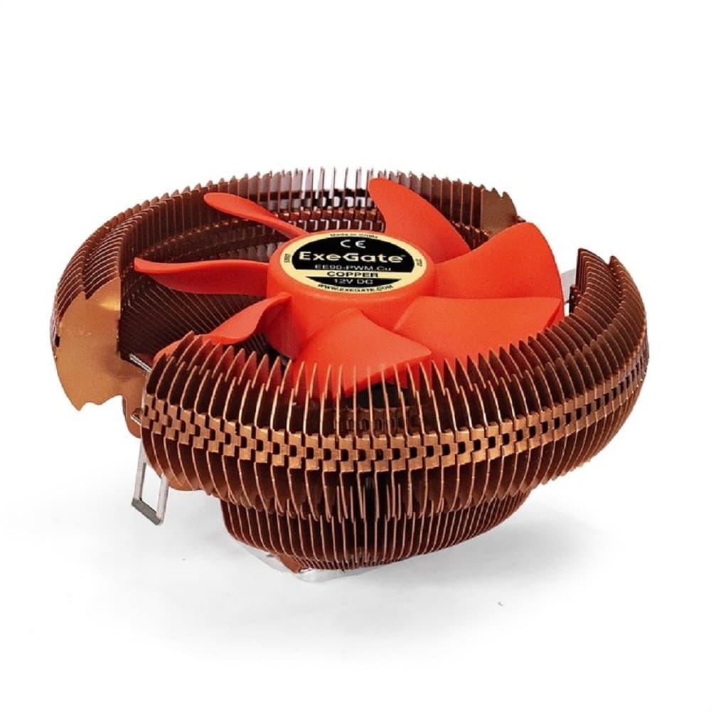Exegate EX286152RUS Кулер ExeGate Кулер EE90-PWM.Cu (Al+Copper, LGA775/1150/1151/1155/1156/1200/AM2/AM2+/AM3/AM3+/AM4/FM1/FM2/754/939/940, TDP 80W, Fan 90mm, PWM, Hydro bearing, 4pin, 11-24db