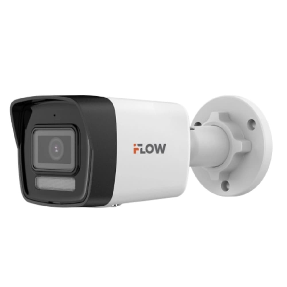 iFLOW F-IC-1182CM(2.8mm) Eco 8Мп уличная цилиндрическая IP-камера с гибридной Smart-подсветкой и встроенным микрофоном
