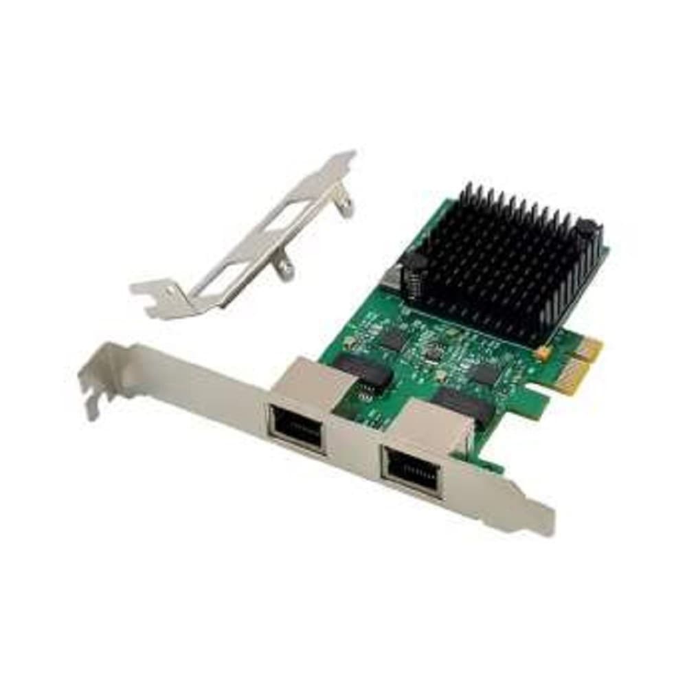 ORIENT XWT-RTL8125L2PE, Сетевая карта PCI-Ex1 v3.0 2xRJ45 2.5GbE NIC, RTL8125B+ASM1806 chipset, 2.5/1 Гбит/с, 2 планки крепления