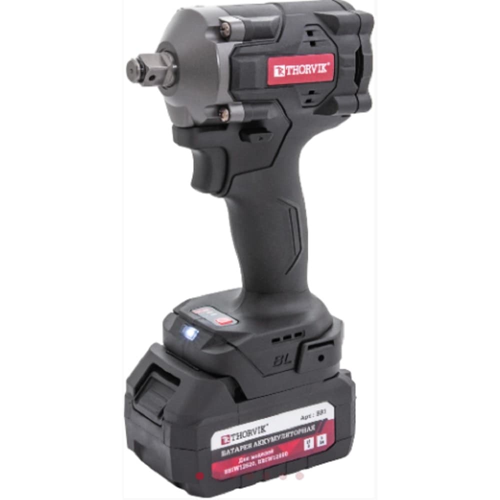 Thorvik BBIW12620 Гайковерт ударный аккумуляторный бесщёточный 1/2"DR, 21В, 620 Нм