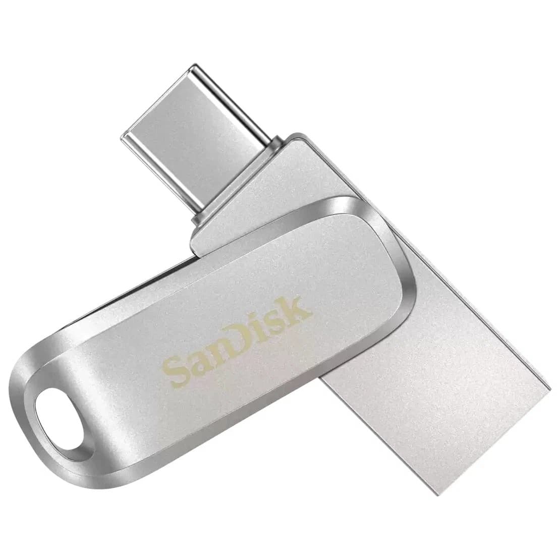 Флеш Диск Sandisk 128GB Ultra Dual Drive Luxe SDDDC4-128G-G46 USB3.0 серебристый