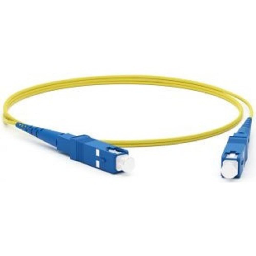 Hyperline FC-S2-9-SC/UR-SC/UR-H-1M-LSZH-YL Патч-корд волоконно-оптический (шнур) SM 9/125 (OS2), SC/UPC-SC/UPC, 2.0 мм, simplex, LSZH, 1 м