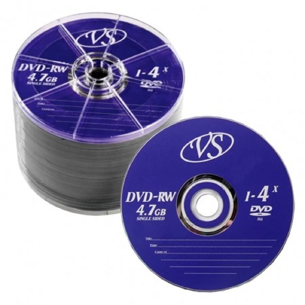 Диски VS DVD-RW 4,7 GB 4x Bulk/50