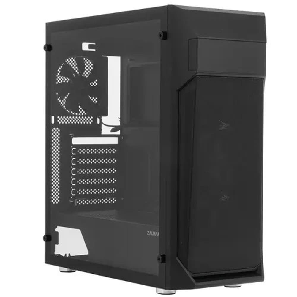 ZALMAN Z1 PLUS Корпус без БП, боковое окно (закаленное стекло), черный, ATX