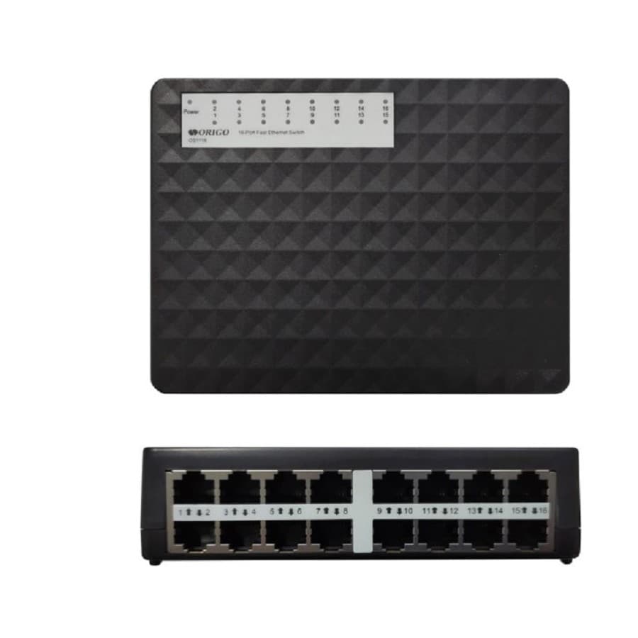 ORIGO OS1116/A1A Неуправляемый коммутатор, 16x100Base-TX, корпус пластик