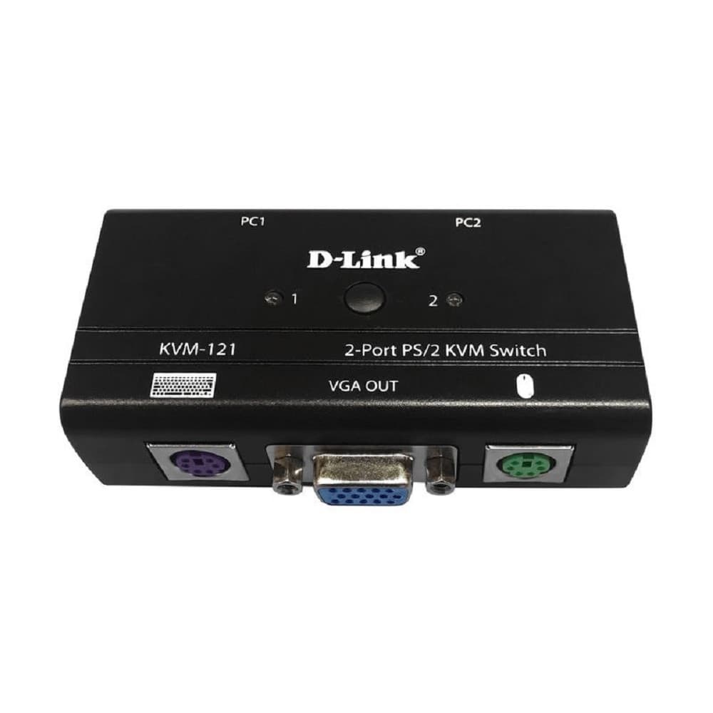 D-Link KVM-121/B1A 2-портовый KVM-переключатель с портами VGA и PS/2