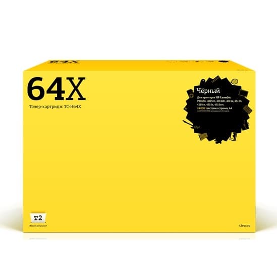 T2 CC364X Картридж (TC-H64X) для LaserJet P4015n/4515n (24000 стр.) с чипом