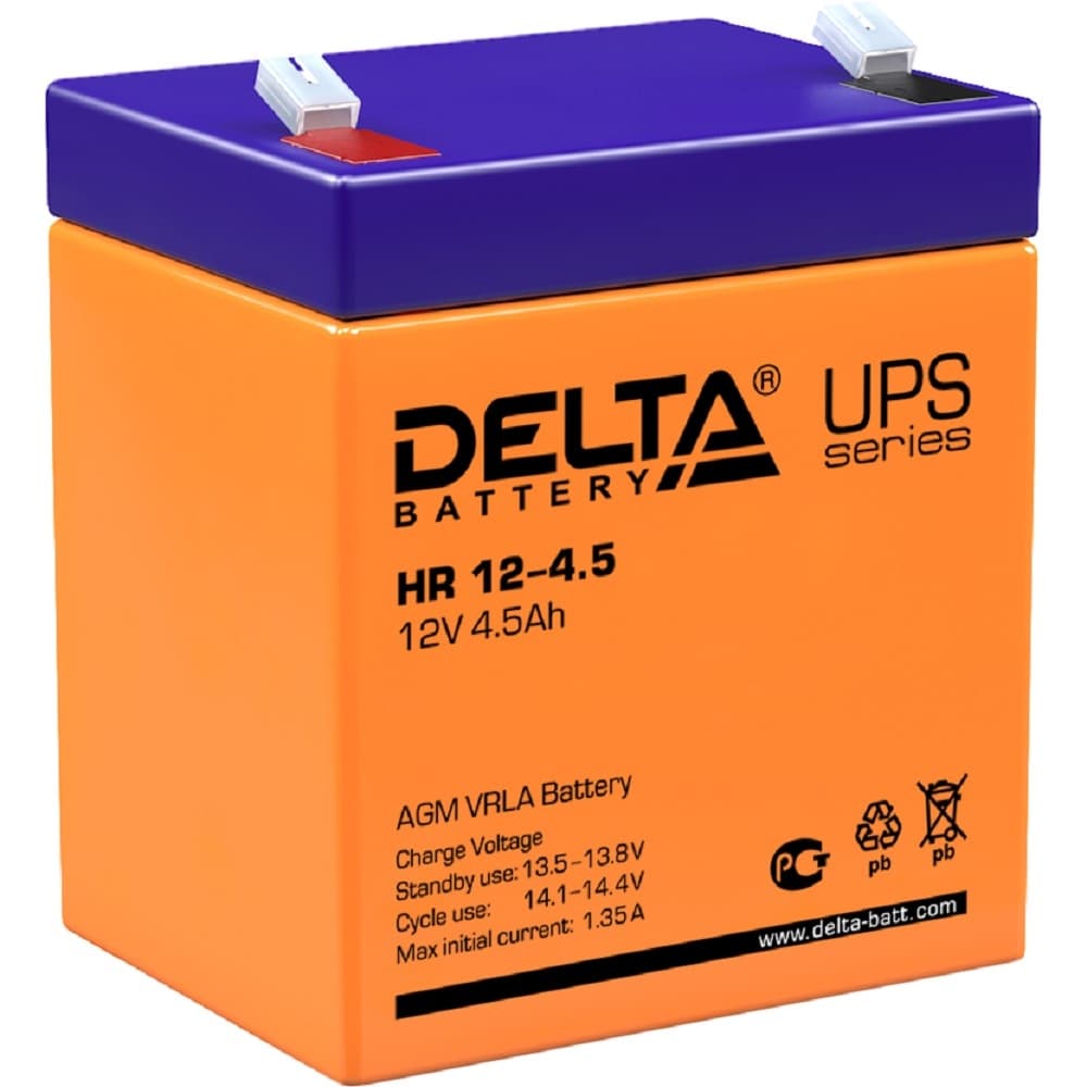 Delta HR 12-4.5 (4.5 А\ч, 12В) свинцово- кислотный аккумулятор