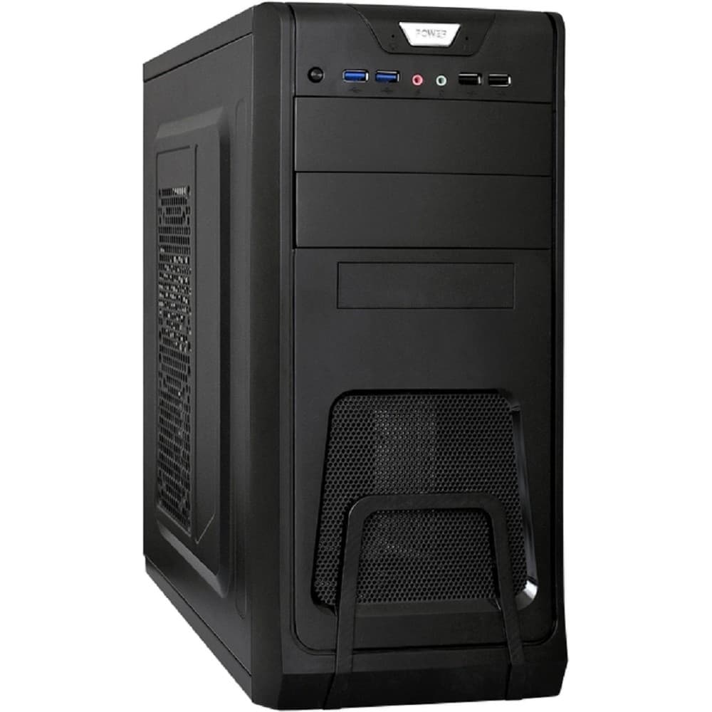 Exegate EX299158RUS Корпус Miditower ExeGate CP-603-UNS350 (ATX, БП UNS350 с вент. 12см, 2*USB, аудио, черный)