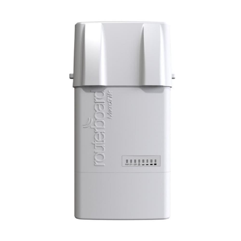 MikroTik RB912UAG-5HPnD-OUT BaseBox 5 (RouterBOARD 912UAG with 600Mhz Atheros CPU, 64MB RAM, 1xGigabit LAN, USB, miniPCIe, built-in 5Ghz 802.11a/n 2x2 two chain wireless with two RP-SMA connectors, Ro