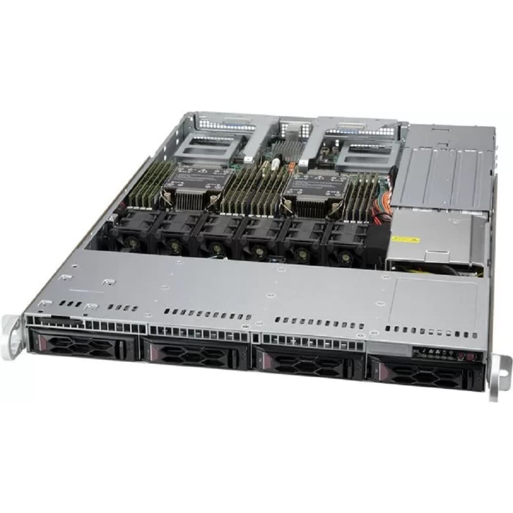 Сервер в сборе / SYS-610C-TR (bundle1) / SYS-610C-TR(bundle1): 1U / 2x Xeon Silver 4310 / 4x DDR4 32GB 1.2V3200 / 1x SSD 240GB SATA, 2.5"/ 1x Dual ports GbE RJ45 /10/100/1000 / 2x 860W Power.